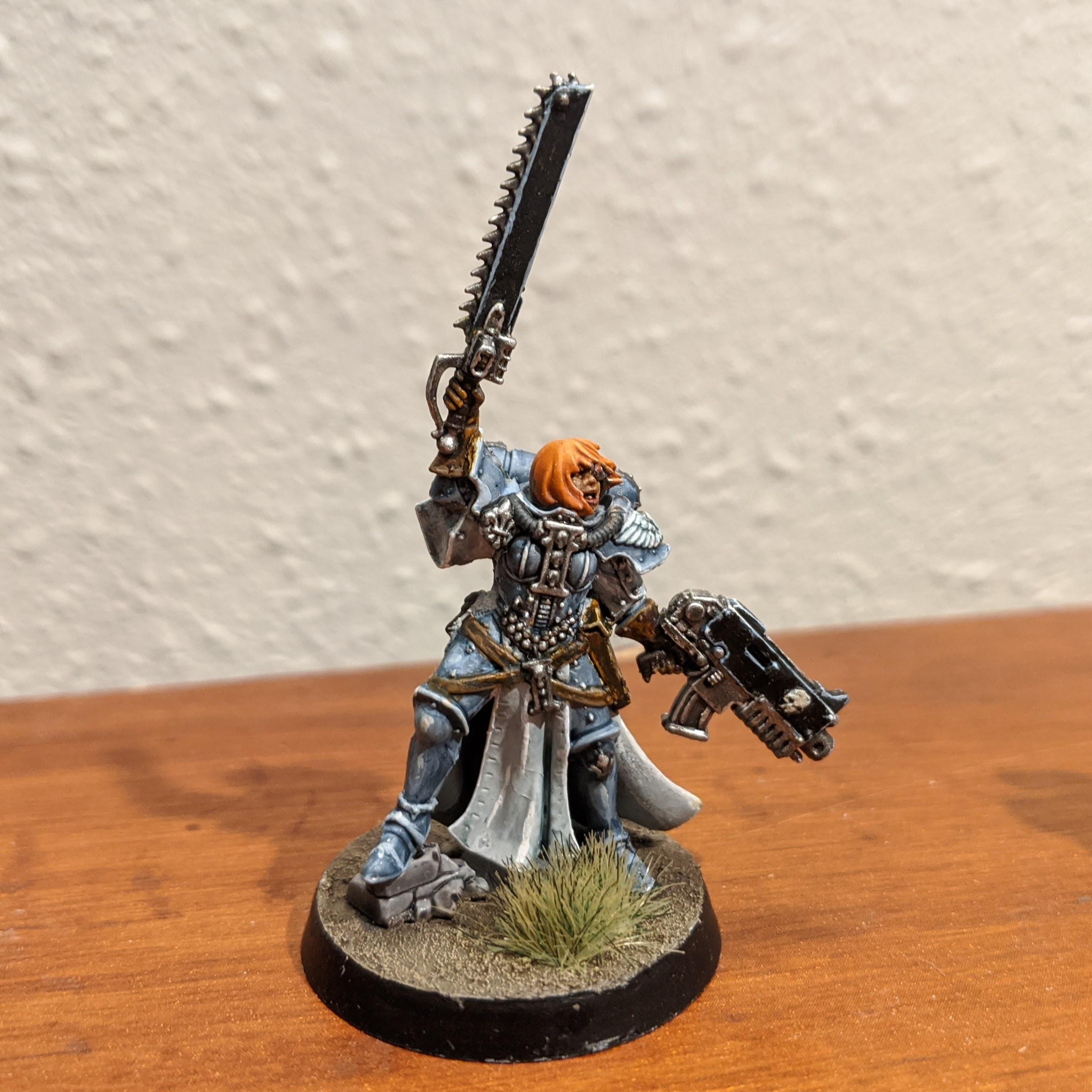 Adeptus Sororitas, Chainsword, Sister Superior, Sisters Of Battle, White Ink Sister Superior